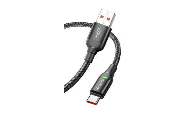 MCDODO CA-2710 Type-C USB To USB-A Data Cable Super Fast Quick Charging / LED Switching (BLACK)